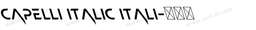 Capelli Italic Itali字体转换